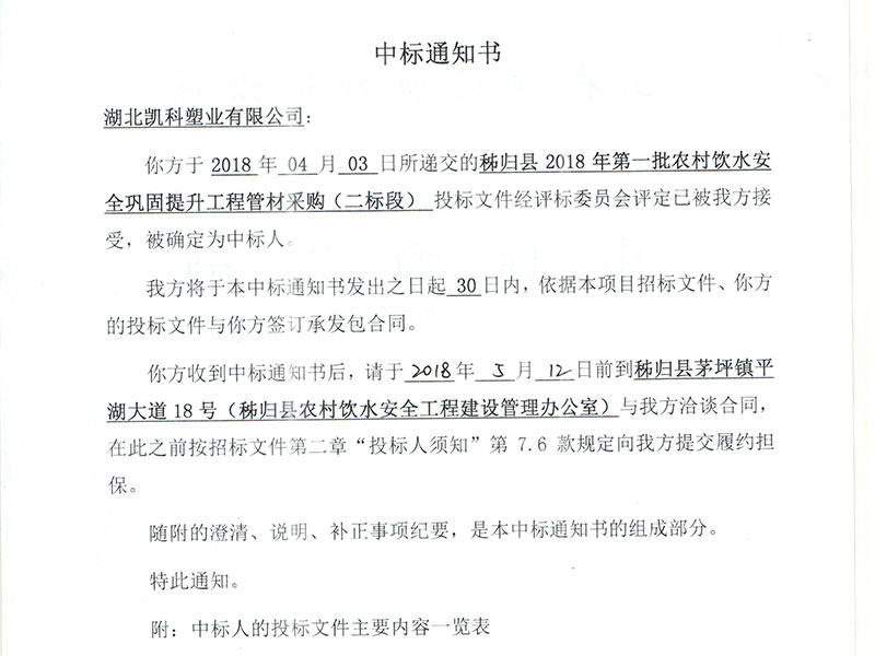 秭歸縣業績2018